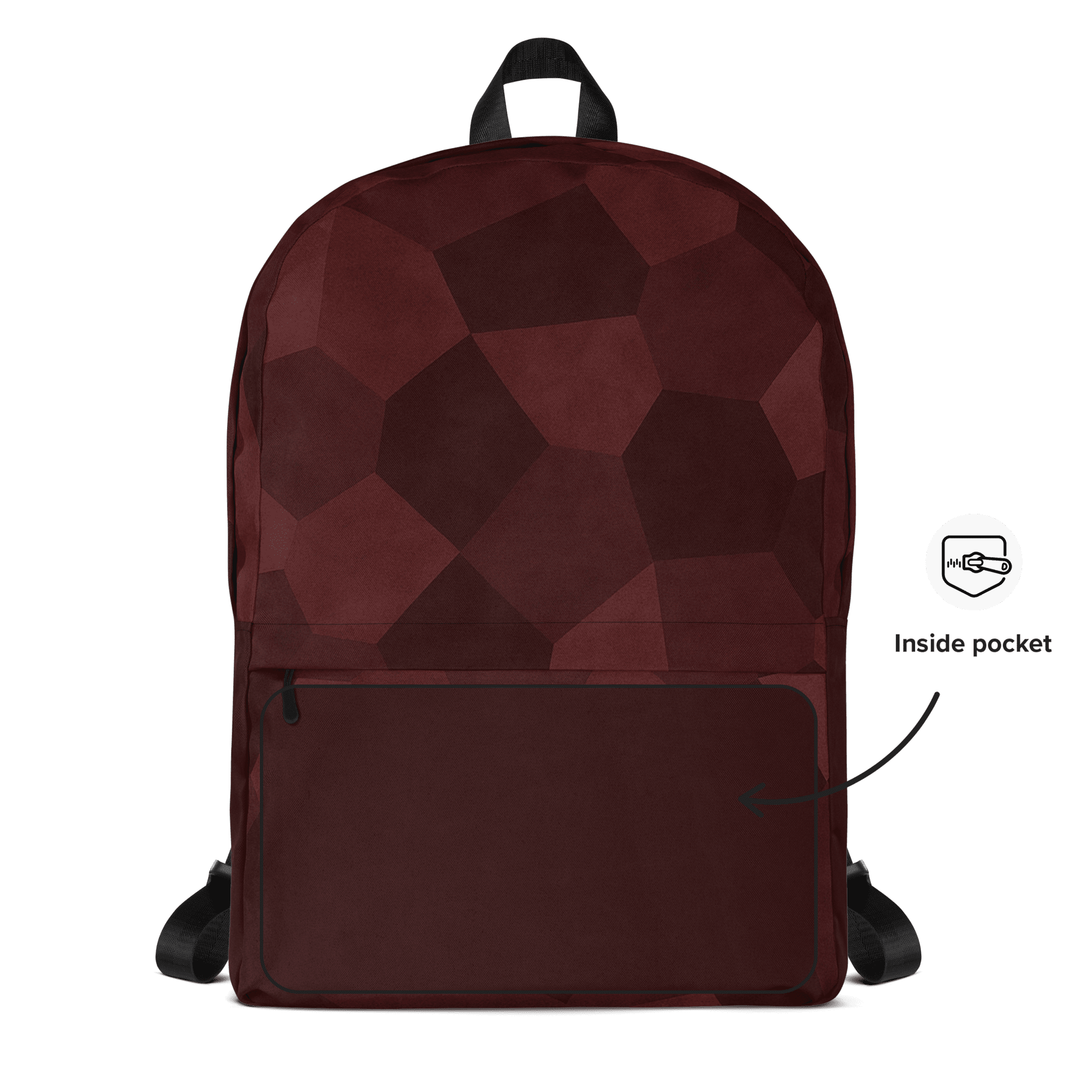 Sac à dos bordeaux imperméable avec compartiment ordinateur 15 pouces