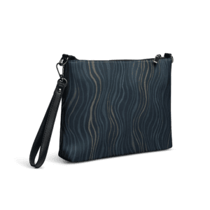 Pochette bandoulière en faux cuir, couleur bleu