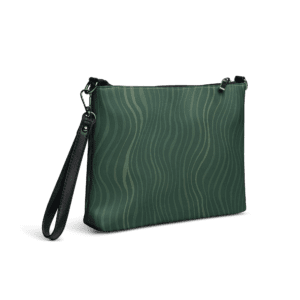 Pochette bandoulière en faux cuir, couleur vert