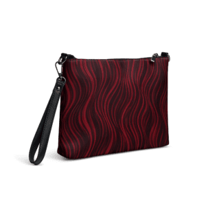 Pochette bandoulière en faux cuir, couleur rouge