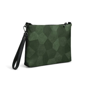 Pochette bandoulière en faux cuir, couleur vert