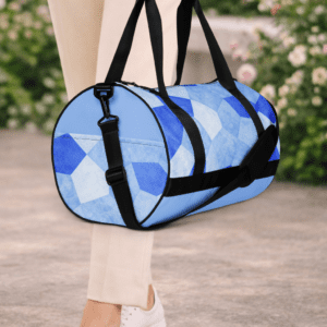 Sac de voyage bleu. Compact, structuré et résistant. Idéal pour vos trajets courts et vos séances de sport