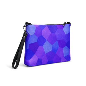 Pochette bandoulière en faux cuir, couleur bleu