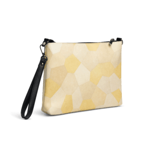 Pochette bandoulière en faux cuir, couleur jaune