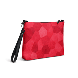 Pochette bandoulière en faux cuir, couleur rouge