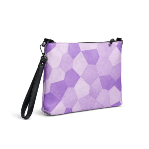 Pochette bandoulière en faux cuir, couleur violet