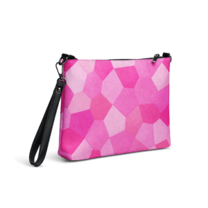 Pochette bandoulière en faux cuir, couleur rose