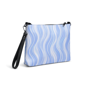 Pochette bandoulière en faux cuir, couleur bleu