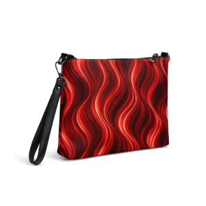 Pochette bandoulière en faux cuir, couleur rouge