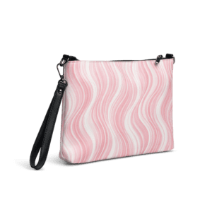 Pochette bandoulière en faux cuir, couleur rose
