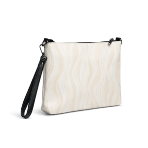 Pochette bandoulière en faux cuir, couleur blanc