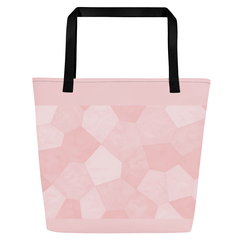 tote bag rose avec poignées en denim
