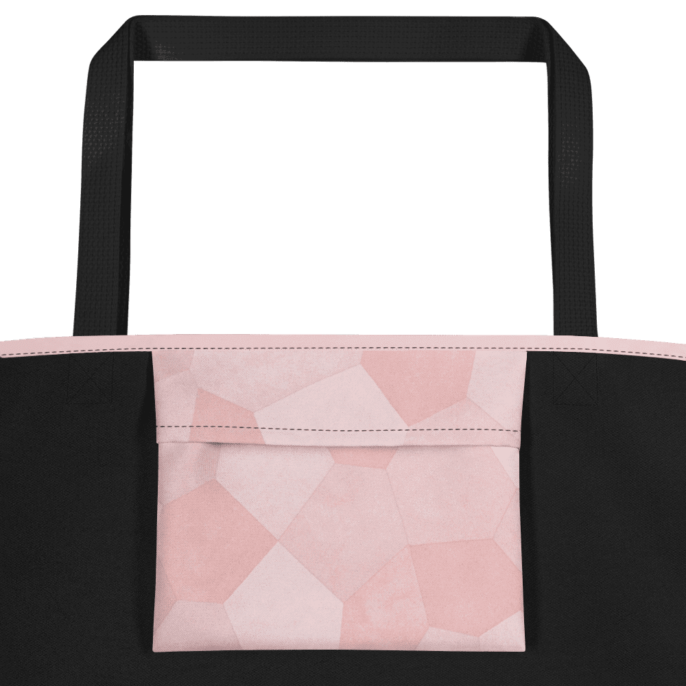 tote bag rose avec poignées en denim