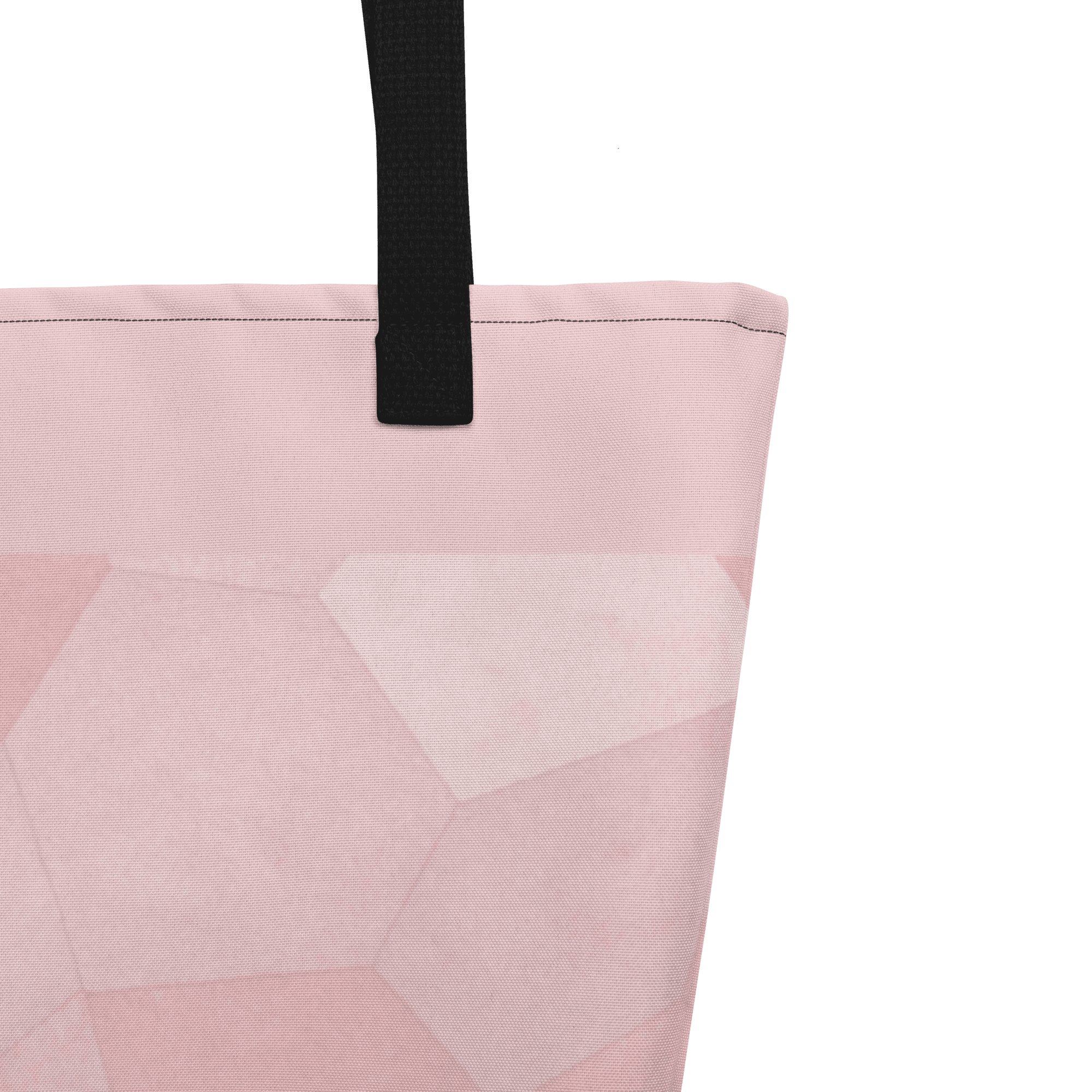 tote bag rose avec poignées en denim