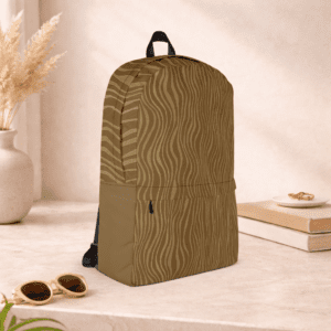 Sac à dos marron imperméable avec compartiment ordinateur 15 pouces
