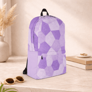 Sac à dos mauve imperméable avec compartiment ordinateur 15 pouces