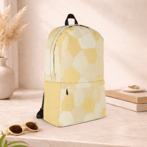 Sac à dos jaune imperméable avec compartiment ordinateur 15 pouces