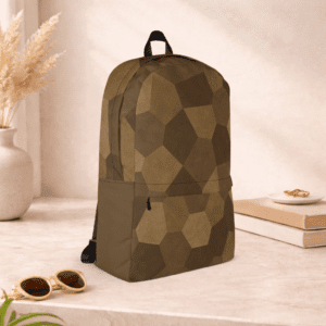 Sac à dos marron imperméable avec compartiment ordinateur 15 pouces