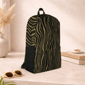 Sac à dos noir et or imperméable avec compartiment ordinateur 15 pouces