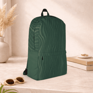 Sac à dos vert imperméable avec compartiment ordinateur 15 pouces