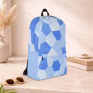 Sac à dos bleu imperméable avec compartiment ordinateur 15 pouces