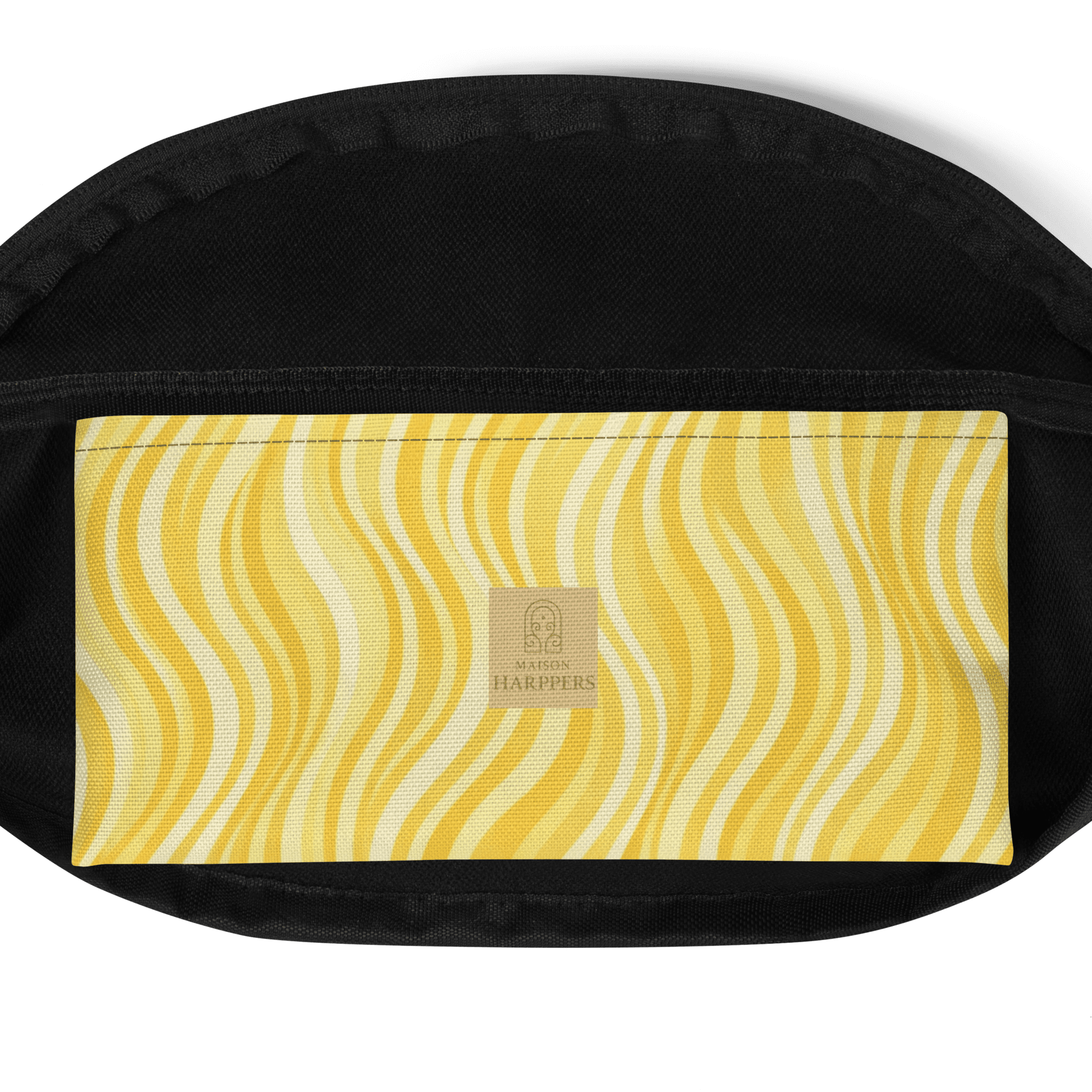 Sac banane jaune compact, pratique et élégant. Idéal pour garder vos essentiels à portée de main.
